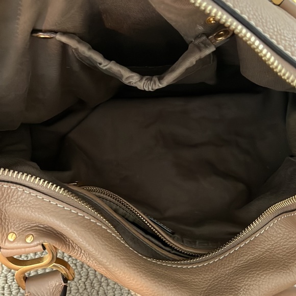 Chloe Marcie Medium Zip Leather Satchel Bag in Brown - Picture 9 of 12